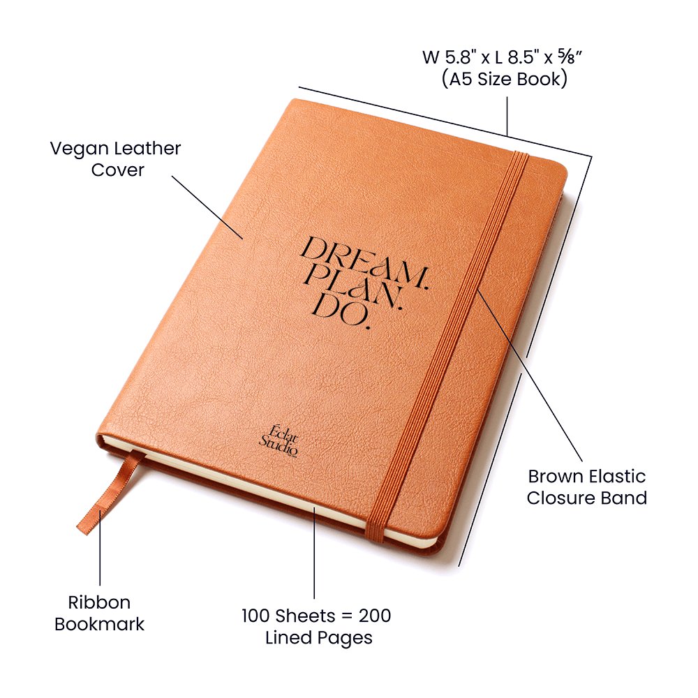Dream. Plan. Do. Vegan leather journal