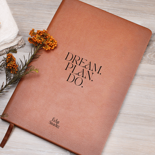 Dream. Plan. Do. Vegan leather journal